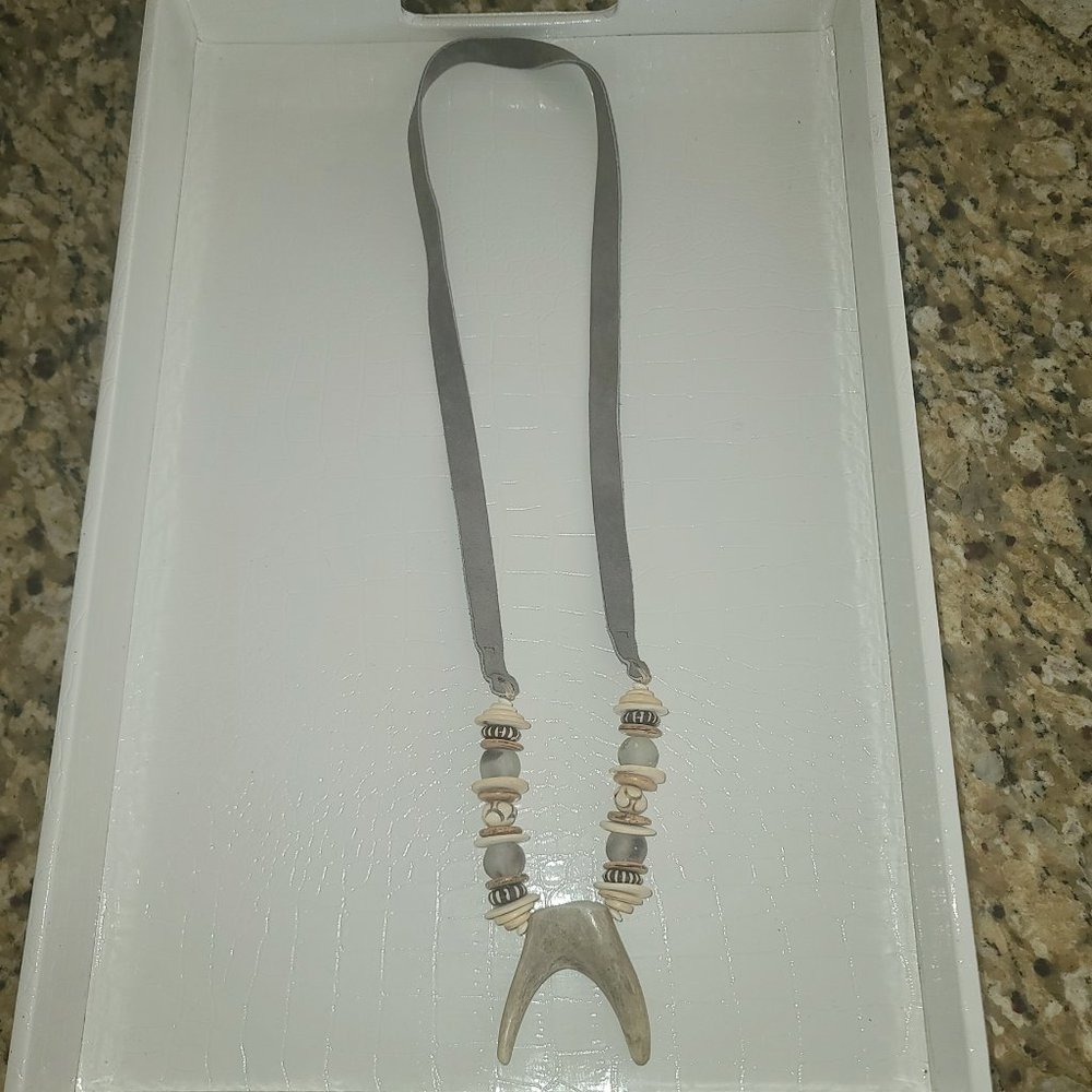 Twine and Twig Antler Necklace